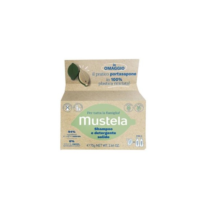 Mustela Shampoo Detergente Solido 75 Grammi Mustela Shampoo Detergente Solido 75 Grammi