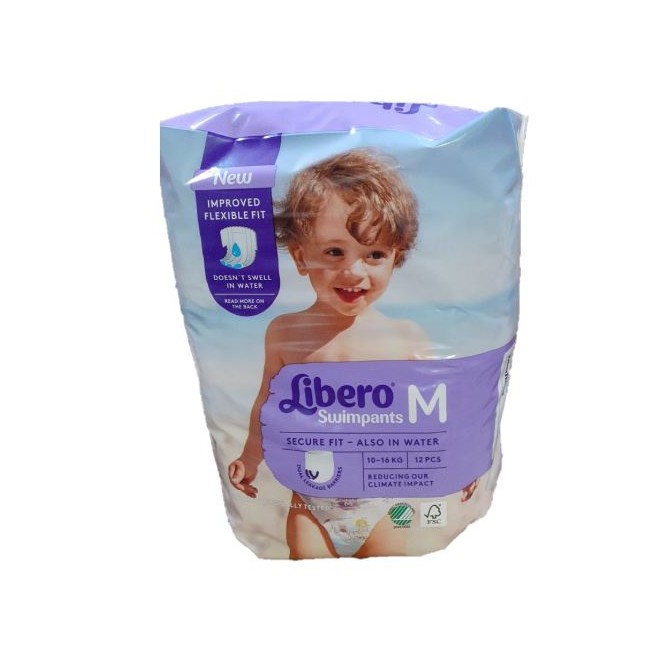 Pannolini Mare/piscina Libero Swim Pants Per Bambino 7/16 Kg 12 Pezzi
