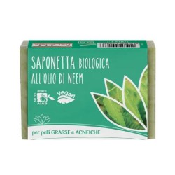 Fior Di Loto Saponetta All'olio Di Neem Per Pelli Grasse 100 Grammi