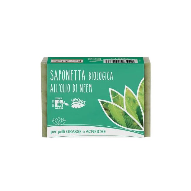 Fior Di Loto Saponetta All'olio Di Neem Per Pelli Grasse 100 Grammi Fior Di Loto Saponetta All'olio Di Neem Per Pelli Grasse 100 Grammi