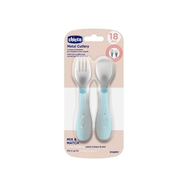 Posatine Inox 18m+ Azzurro Posatine Inox 18m+ Azzurro
