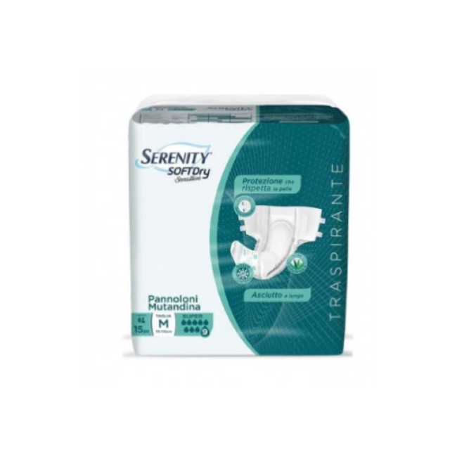 Serenity Soft Dry Sensitive Pants Super Taglia M 12 Pezzi