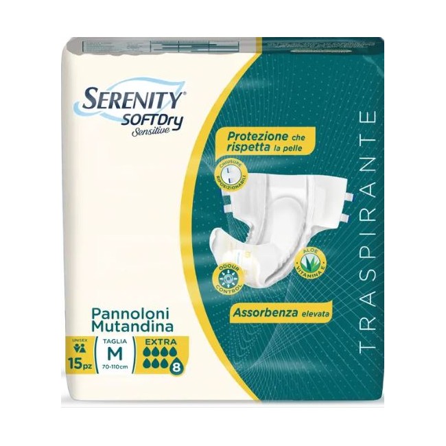 Serenity Soft Dry Sensitive Pannolone Extra Taglia M Serenity Soft Dry Sensitive Pannolone Extra Taglia M