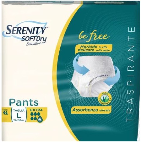 Serenity Soft Dry Sensitive Pants Extra Taglia L