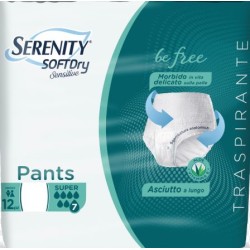 Serenity Soft Dry Sensitive Pants Super Taglia L 12 Pezzi