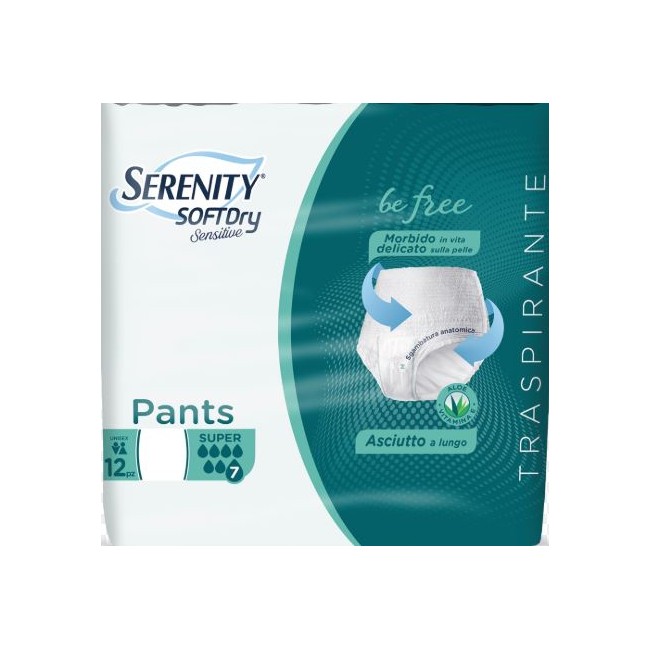 Serenity Soft Dry Sensitive Pants Super Taglia L 12 Pezzi Serenity Soft Dry Sensitive Pants Super Taglia L 12 Pezzi