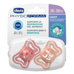 Chicco Succhietto Light Rosa Silicone 16-36m