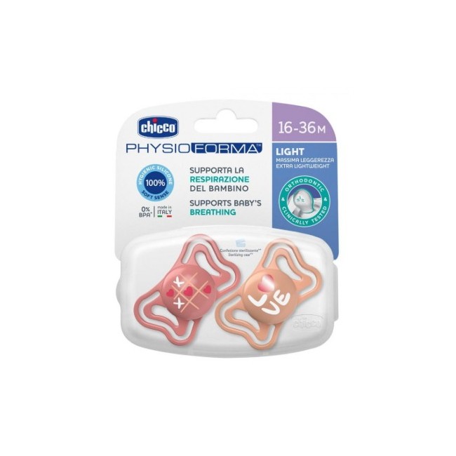 Chicco Succhietto Light Rosa Silicone 16-36m