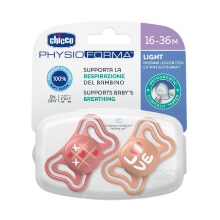 Chicco Succhietto Light Rosa Silicone 16-36m
