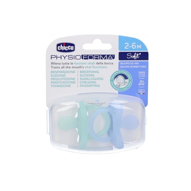 Chicco Gommotto Silicone Azzurro 2-6 Mesi