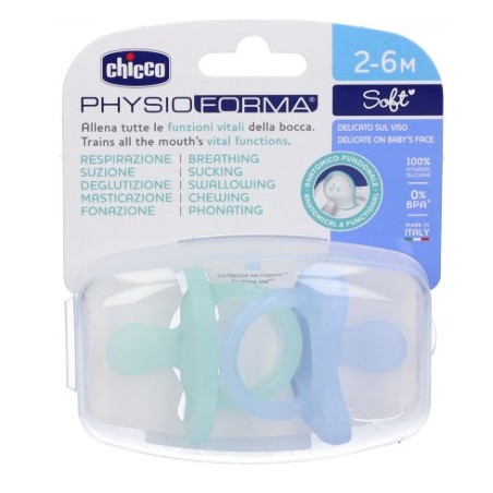 Chicco Gommotto Silicone Azzurro 2-6 Mesi