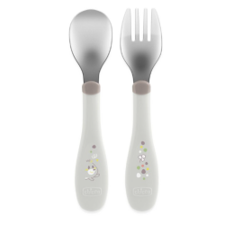 Chicco Posatine Inox 18m+ Grigio