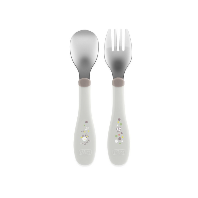 Chicco Posatine Inox 18m+ Grigio