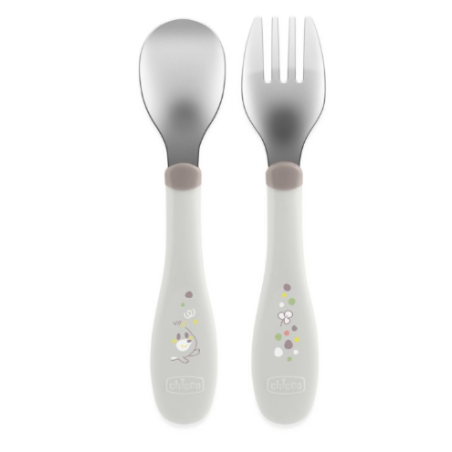 Chicco Posatine Inox 18m+ Grigio