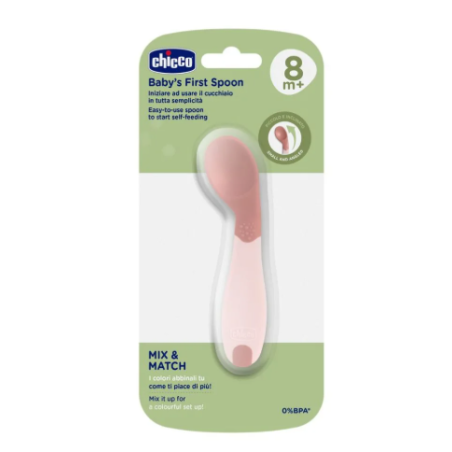 Chicco Cucchiaio Angolato 8m+ Rosa Chicco Cucchiaio Angolato 8m+ Rosa