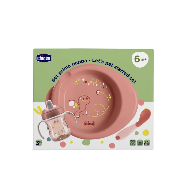 Chicco Set pappa rosa 6+ Chicco Set pappa rosa 6+