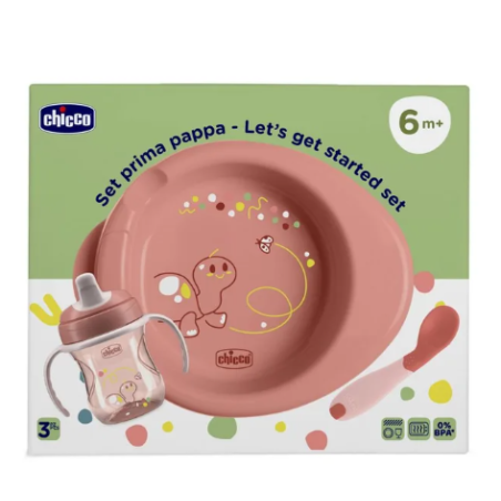 Chicco Set pappa rosa 6+ Chicco Set pappa rosa 6+