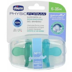 Chicco Gommotto Silicone Azzurro 6-16 Mesi 2 Pezzi