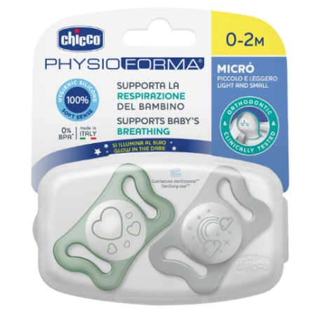Chicco Succhietto Micro Lumi Silicone 0-2m
