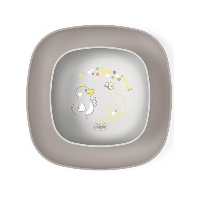 Chicco ciotola e piatto piano grigio Chicco ciotola e piatto piano grigio