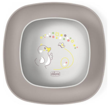 Chicco ciotola e piatto piano grigio Chicco ciotola e piatto piano grigio
