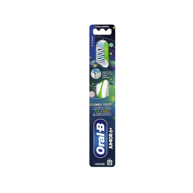 Oralb Junior 6+ 6-12 Anni spazzolino bambini 1 pezzo Oralb Junior 6+ 6-12 Anni spazzolino bambini 1 pezzo