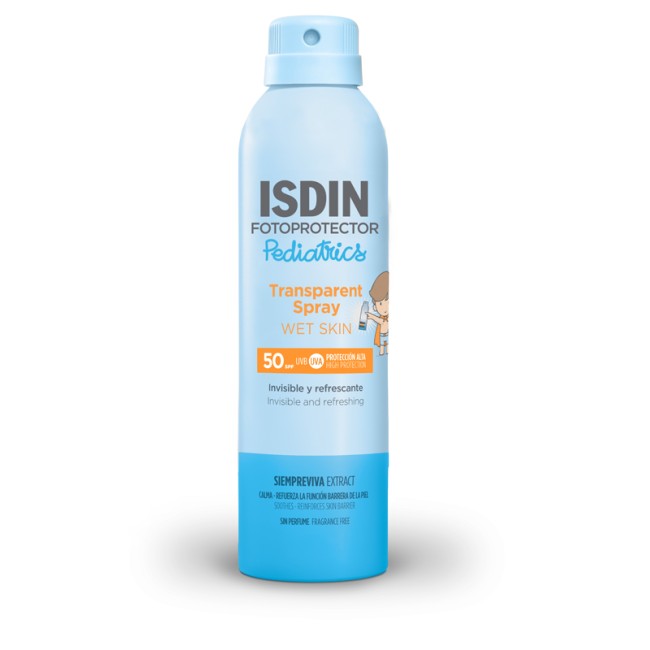 Isdin Transparent Spray Wet Skin Pediatrics Spf50 Isdin Transparent Spray Wet Skin Pediatrics Spf50