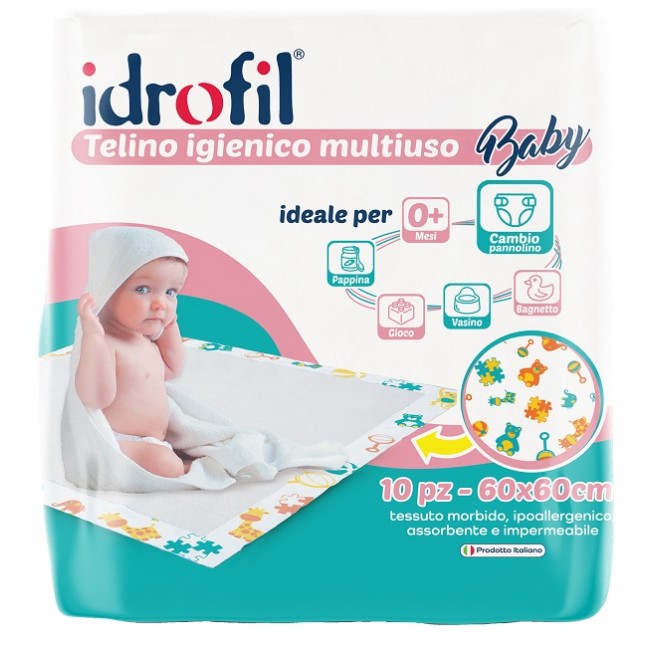 Idrofil Telino Igienico Multiuso Baby 60x60 Cm 15 telini