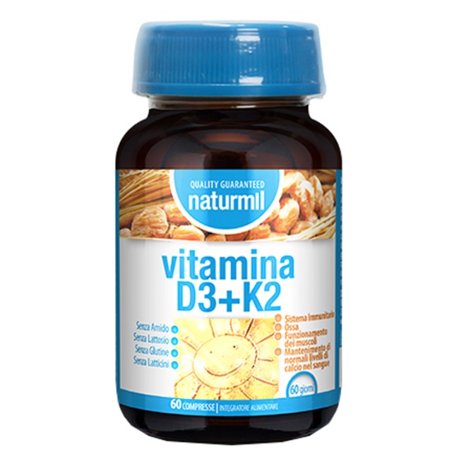Dietmed Italia Naturmil Vitamina D3+k2 integratore 60 Compresse Dietmed Italia Naturmil Vitamina D3+k2 integratore 60 Compresse