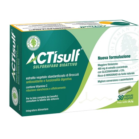 Actisulf Sulforafano integratore 30 Capsule Vegetali