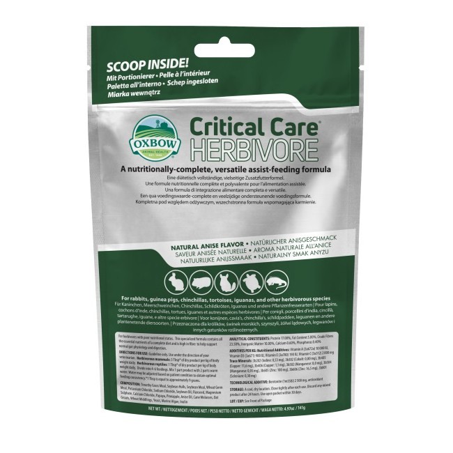 Oxbow Critical care herbivore 141 gr Oxbow Critical care herbivore 141 gr