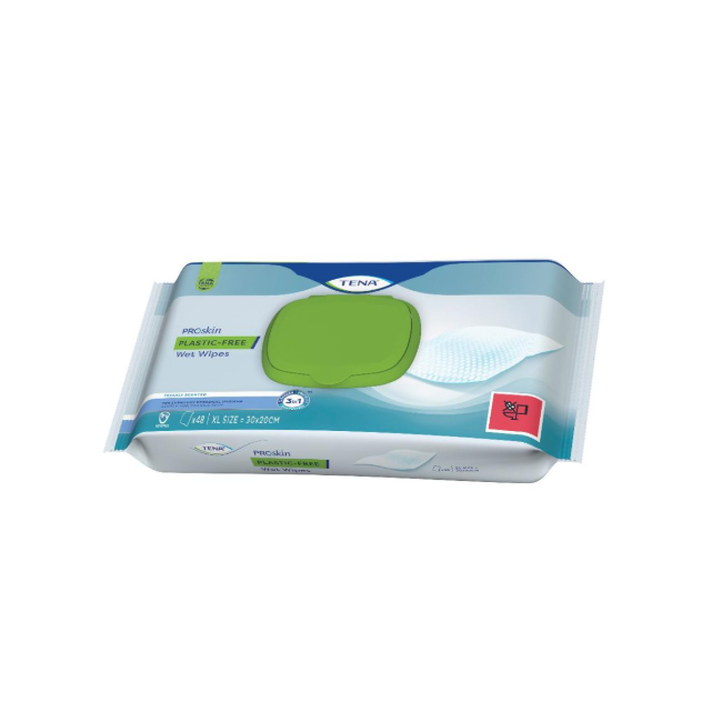 Tena wet wipes plastic free