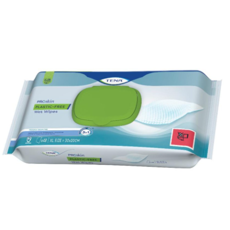Tena wet wipes plastic free