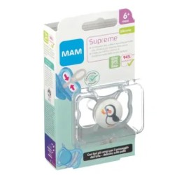 Mam supreme ciuccio 6+ silicone neutro 1 pezzo