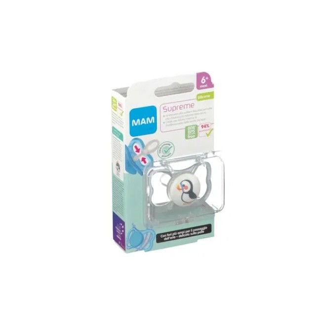 Mam supreme ciuccio 6+ silicone neutro 1 pezzo Mam supreme ciuccio 6+ silicone neutro 1 pezzo