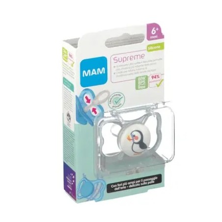 Mam supreme ciuccio 6+ silicone neutro 1 pezzo Mam supreme ciuccio 6+ silicone neutro 1 pezzo