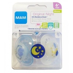 Mam night succhietto 6+ silicone maschietto