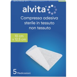 Garza compressa adesiva alvita tnt 10x12,5cm