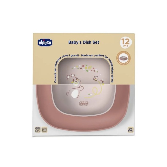 Ciotola E Piatto Piano 12m+ Rosa Ciotola E Piatto Piano 12m+ Rosa