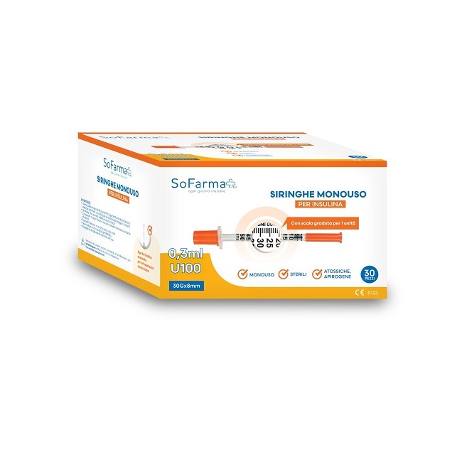 So. Farma. Morra Siringa Per Insulina 0,3 Ml So. Farma. Morra Siringa Per Insulina 0,3 Ml