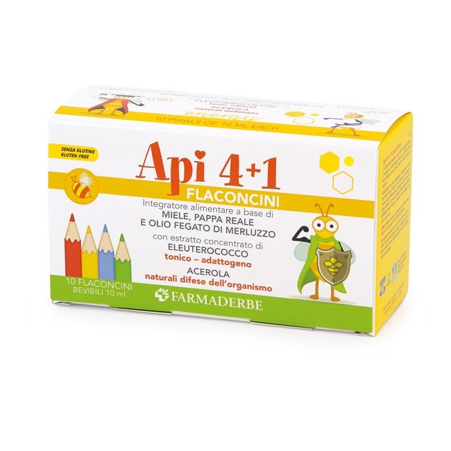 Apiquattro + 1 10 Flaconcini Da 10 Ml