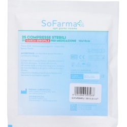 Garza In Cotone Sofarmapiu' 10x10 Cm 25 Pezzi