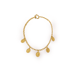 Collana con Croci pendenti Acciao INOX dorata