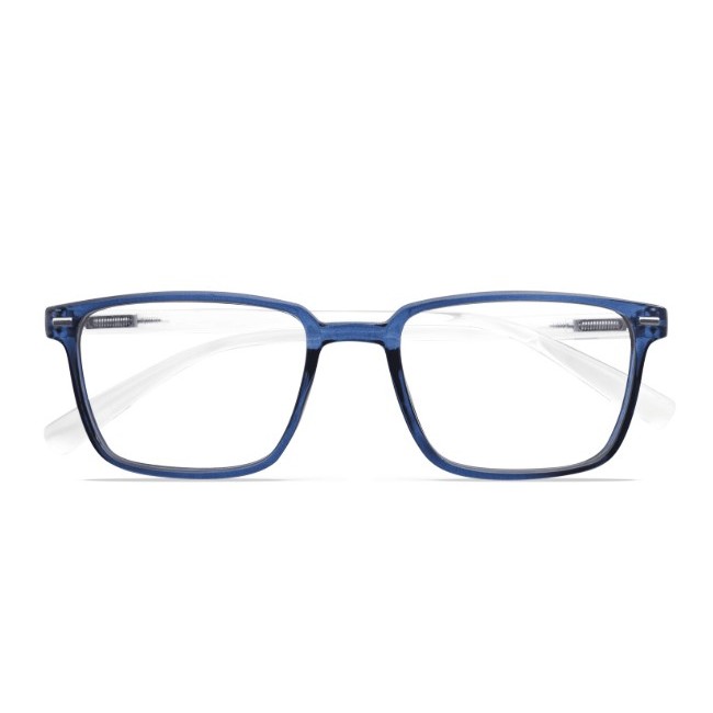 Occhiale da lettura twins silver pop blu-trasparente