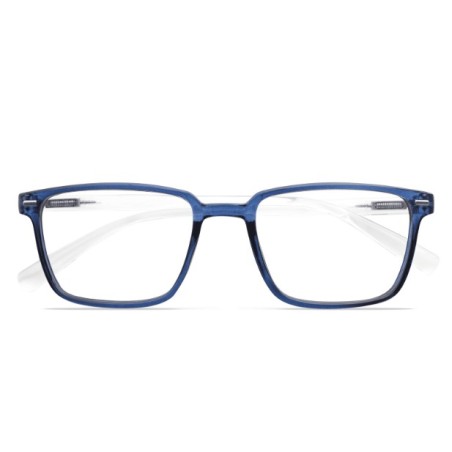 Occhiale da lettura twins silver pop blu-trasparente