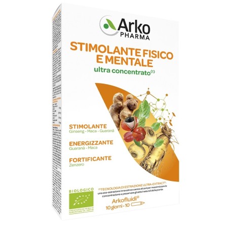 Arkofluidi Stimolante Fisico Mentale Ultraconcentrato 10 Fiale 15 Ml