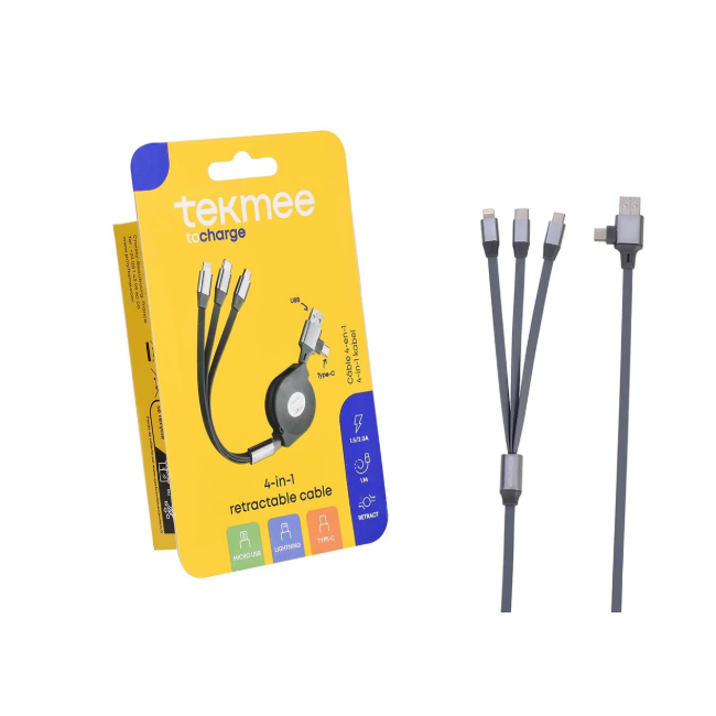 Tekmee cavo a quattro retrattile 1 pezzo
