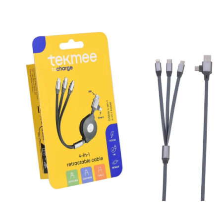 Tekmee cavo a quattro retrattile 1 pezzo