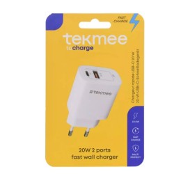 Tekmee Caricatore da muro USB-A + USB-C