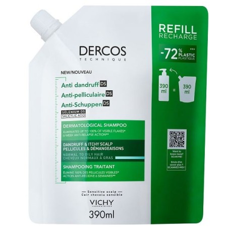 Dercos Technique Shampoo Antiforfora Ds Grassi Refill